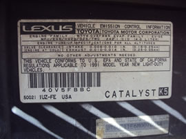 1991 LEXUS LS400, 4.0L AUTO 4DR, COLOR BROWN, STK Z14828